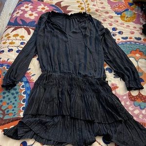 Navy blue star print dress